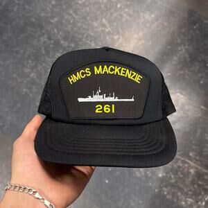 Vintage 80s HMCS Mackenzie 261 Canadian Navy Trucker Hat
